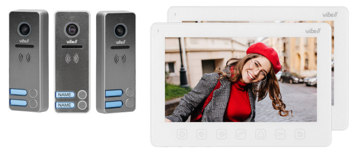 Zestaw wideodomofonowy ORNO OR-VID-EX-1063W - Idealne rozwiązanie dla dwóch rodzin